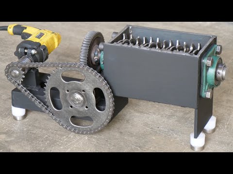 How To Make A Simple Shredder Machine Using Drill Machine | DIY Shredder Machine | Homemade Shredder