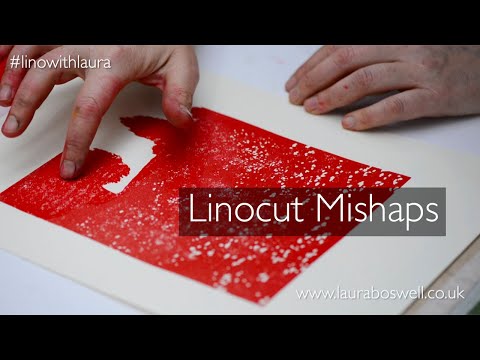 Multi block Lino Print with Laura: Episode 21 - Linocut Printing Mishaps