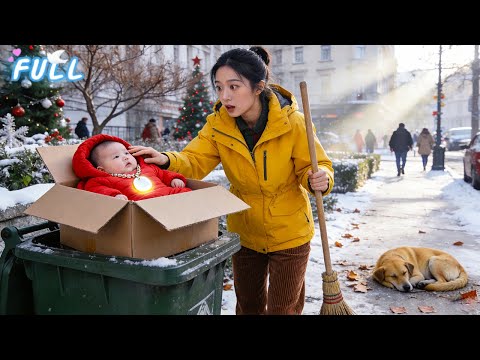 Poor girl finds trash-can baby while cleaning&adopts—it grows up a CEO&repays with luck&wealth!