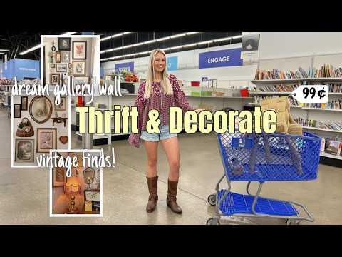 Thrift With Me + Decorate | I found the vintage decor + furniture of my dreams at Goodwill