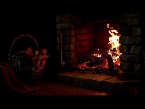 Peaceful Fireplace Night 🔥 12H of Cozy ASMR Sounds