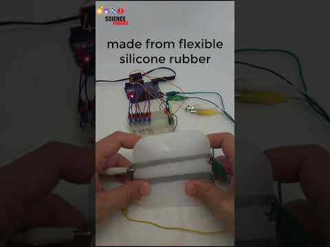 silicone rubber + conductive fabric = artificial robotic skin | science project