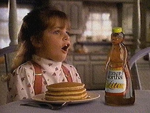 1990 Mrs. Butterworth's lite syrup bottle comes to life TV ad