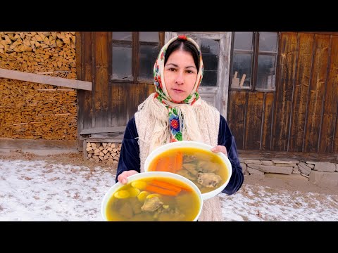 Mountain Woman Maria Cooking a Forgotten Dish Jellied Tongue