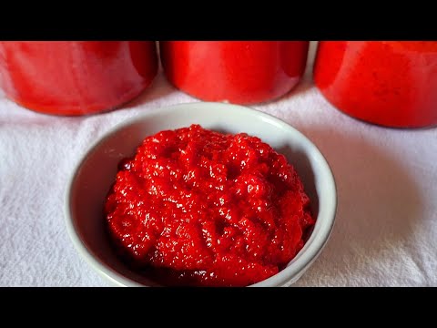 Pepper paste. Pepper paste will make your dish much tastier than tomato paste.