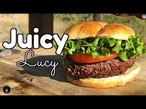 Juicy Lucy Burger On The Weber Charcoal Grill | Stuffed Burger Recipe