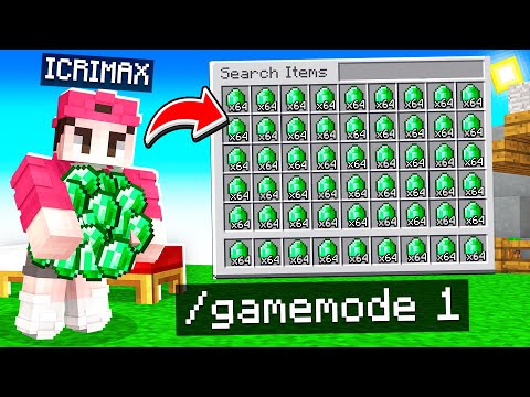 Ich CHEATE HEIMLICH mit GAMEMODE 1 in MINECRAFT BED WARS! 😂