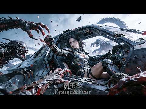 Sexy warrior battles alien monsters on spaceship!