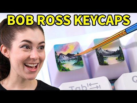 Following a Bob Ross Tutorial on a Keycap