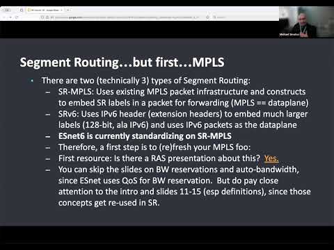20250124 - Michael Sinatra/ESnet - “Understanding (and using) Segment Routing in R&E Networking”