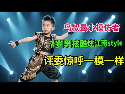 发型特别,鸟叔最小模仿者,7岁男孩酷炫江南style,中国版草根四大天王