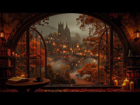Cozy Gothic Autumn Study Ambience | Haunting Piano & Violin | Ethereal Dark Academia Soundscape