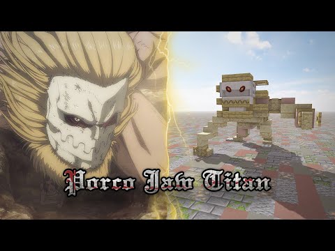 How to Build Porco Galliard's Jaw Titan in Minecraft 1:1 Scale (Attack on Titan)