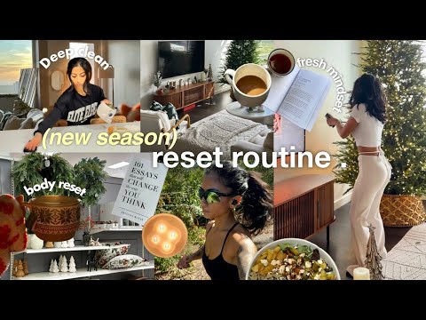 Resetting for a new season🧺❄️| monthly reset, Christmas decor, 7am run, cleaning, goals + intentions
