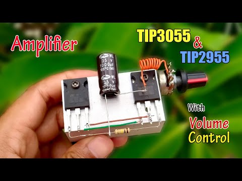 DIY Transistor TIP3055 & TIP2955 Amplifier 12V with Volume Control | Powerfull Bass