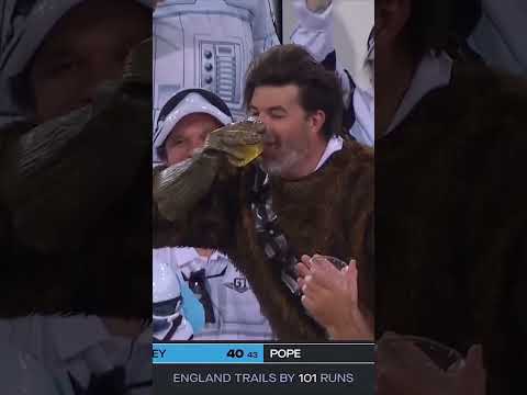 Chewbacca downing pints at the cricket 😅 #TheAshes