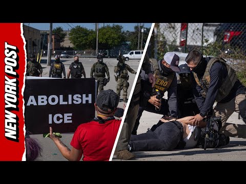 Anti-ICE Rioters CLASH With Agents Outside Immigration Facility in Suburban Chicago
