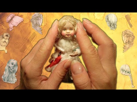 Cotton wool toy. Hair for cotton wool toy or doll and hood. Matilda part 5. Diy
