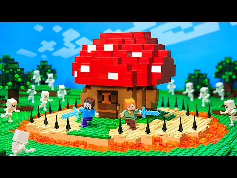 100 Days In Lego Minecraft World - Alex and Steve Life | Best of Brickmine #2 | Animation Full Movie