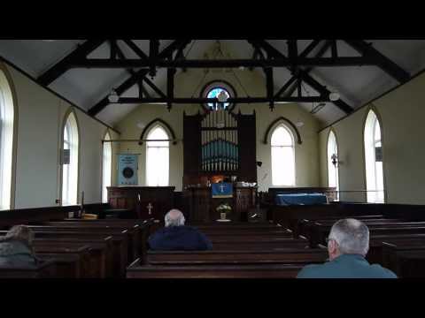 Gareth at Bride Methodist Chapel, Isle of Man.