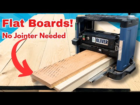 Make a Simple Planer Sled for Flattening Boards / No Jointer Needed