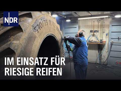 Profis für XXL-Reifen: Wenn Trecker und Baumaschinen Hilfe brauchen | Die Nordreportage | NDR Doku