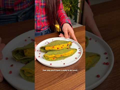 Red Lentils Crepes With Pumpkin Hummus / Meal Prep Friendly