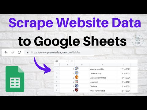 Scrape Website Data to Google Sheets