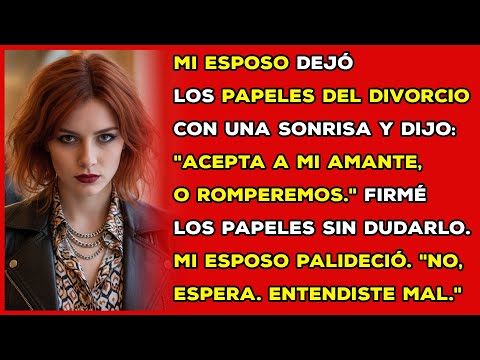 Mi esposo dejó los papeles del divorcio con una sonrisa y dijo: "Acepta a mi amante, o nosotros..."