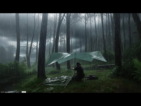 CRAZIEST STORM I EVER MET‼️SOLO CAMPING IN HEAVY RAIN AND THUNDERSTORM⛈️