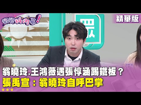 精華片段》#翁曉玲 .#王鴻薇 遇#張惇涵 踢鐵板？#張禹宣 ：#翁曉玲 自呼巴掌【#狠狠抖內幕】2025.12.19