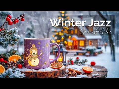 Happy Winter Jazz ☕ Positive Morning Coffee Jazz & Exquisite Bossa Nova Piano for Good Mood