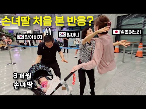 Korean grandfather and grandmother's reaction to granddaughter for the first time?