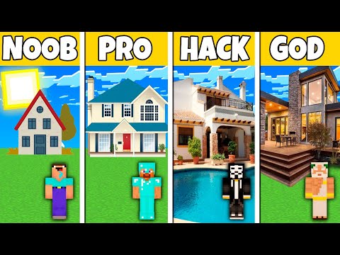 Minecraft Battle: NOOB vs PRO vs HACKER vs GOD ITALIAN HOUSE BUILD CHALLENGE in Minecraft