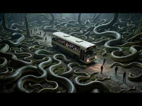 A bus carrying tourists entered the giant python's territory!【大蛇3龙蛇之战 Snake3】