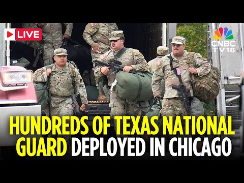 Chicago LIVE: Hundreds of Texan National Guard Troops Deployed in Broadview, Chicago | Trump | N18G