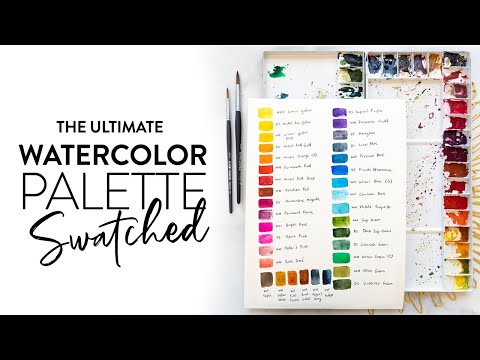 The ULTIMATE Watercolor Palette Swatched