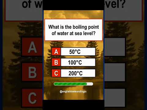 What is The Boiling Point Of Water At Sea Level? #shorts #quiz #trivia #quiztime #gkquiz