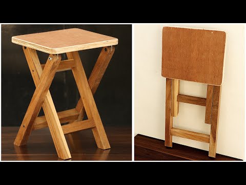 Make A Unique Foldable Wooden Stool || DIY Foldable Stool
