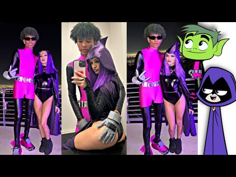 Tana Mongeau’s Halloween Party Dressed as Beast Boy & Raven!!
