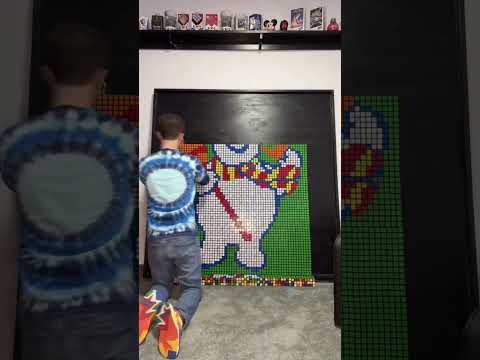 Building a snowman - with Rubik's Cubes! #Rubikscube #Christmas