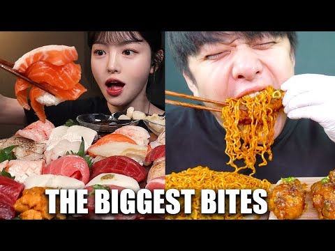 MUKBANGERS TAKING BIG BITES (compilation)