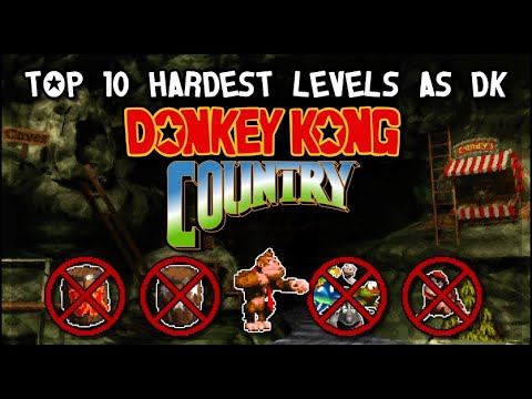 TOP 10 Hardest Levels As Donkey Kong in Donkey Kong Country | Super Nintendo [Original SNES Capture]