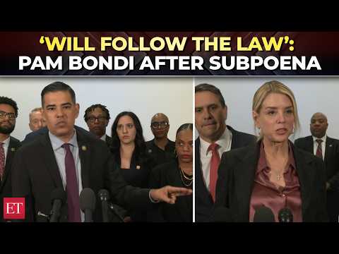 Epstein row: Pam Bondi reacts to subpoena, says ‘will follow the law’ as Democrats stage walkout