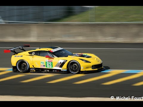 24 Hours of Le Mans Test Day 2018 - Corvette C7r Crazy V8 sound !