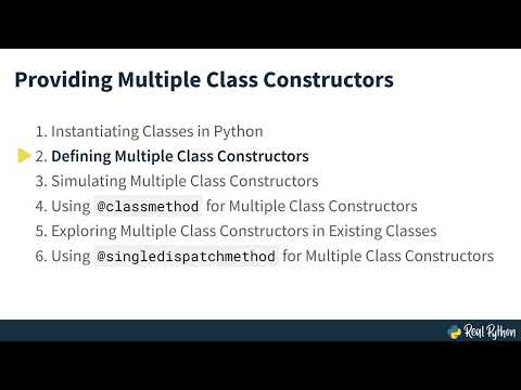 Defining Multiple Constructors in Python