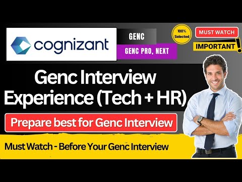🔥Cognizant GenC Interview Experience | Cognizant GenC, GenC Next, GenC Pro Technical + HR Questions