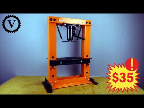 The simplest tabletop hydraulic press without welding