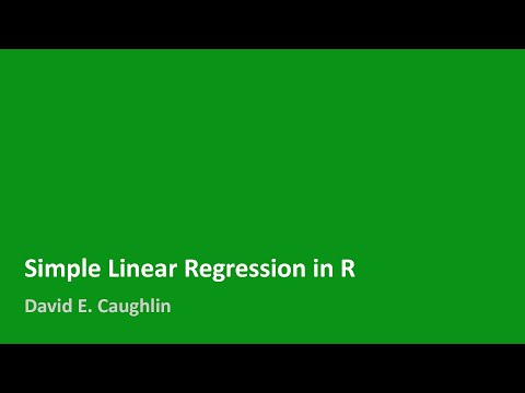 Simple Linear Regression in R