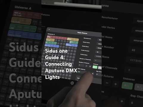 Sidus One | Guide 4: Connecting Aputure DMX Lights